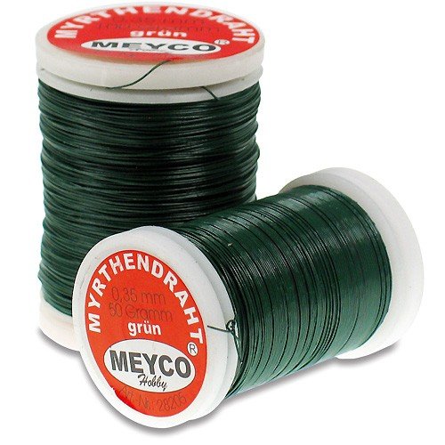 Preisvergleich Produktbild Meyco 28204 Myrthendraht Bindedraht 0,35mm x 132m grün