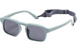 DOINEUFL Baby & Kinder Sonnenbrille 6 Monate-3 Jahre, Polarisierte Kindersonnenbrille mit UV400 Schutz, Weicher Silikonrahmen, Flexibel & Bruchsicher, für Kleinkinder Jungen & Mädchen