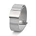 Produktbild Milanese 18 20 22 mm Edelstahl Armband, Uhrenarmband, Metallarmband für Herren / Damen uhren. Breite Ersatzarmband Edelstahl Uhrenarmband – Schwarz und Silber