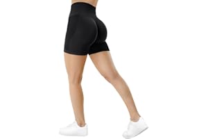 TAYOEA Kurze Leggings Damen Sport Radhose Push Up Short Scrunch Leggings High Rise Gym