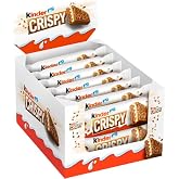 Kinder Crispy - 14 Bars Kinder Crispy 34g - Chocolate Covered Milk Cream and Hazelnut Wafer Kinder