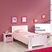 Produktbild Jugendbett 90*200 cm rosa weiß Mädchen Kinderbett Jugendliege Bettliege Bett Bettgestell Holz Jugendzimmer Kinderzimmer