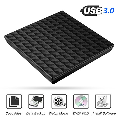 Grabadora CD DVD Externa  Deepow Unidad de CD DVD lector de CD Externa Port  til con USB 3 0  Quemador Drive con Cable de Datos y Cable de Alimentaci  n para Windows 7   8   10  MAC OS y otra Sistema
