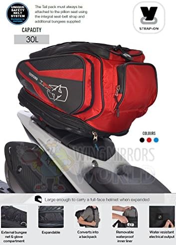 HARLEY-DAVIDSON MT350E T30R 30L Pillion Seat Tailpack Bag Luggage Motorcycle Red