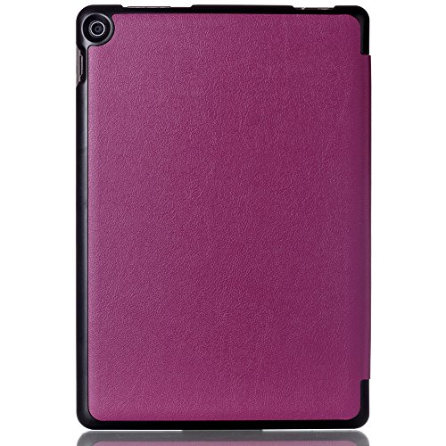 Huawei MediaPad T1 7.0 Slim Smart Hülle Case – PU Leder Schutzhülle Case für Huawei Mediapad T1 7.0 Zoll Tablet Tasche Etui Sleeve Smart Cover mit Magnetic Magnet und Standfunktion + Displayschutzfolien und Stylus,Lila - 4
