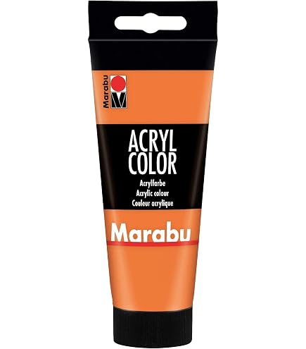 Marabu New York Neon Verf - Neon Oranje, 100 Ml, Waterbasis, Geschikt Voor Blacklight