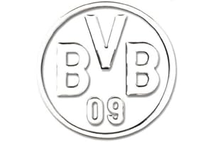 ‎BORUSSIA DORTMUND Autoaufkleber 3D silber Borussia Dortmund BVB 09 Aufkleber / Sticker / Gesichtaufkleber etiqueta engomada / autocollant