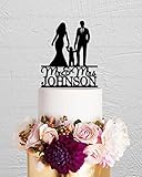 - Tortenaufsatz für Hochzeitstorte mit Familie (Braut, Bräutigam und Kind), personalisierbar, von qidushop