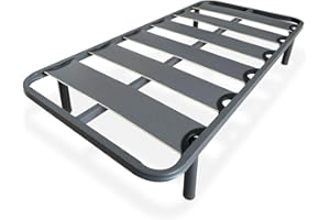 mattfy - Somier de Láminas Anchas Reforzado Anti - Ruido Estructura 40x30 mm con Juego de Patas Roscadas, Gran Estabilidad y Robustez, 90x190