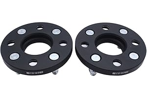 SHLPDFM Zestaw 2 sztuk 15 mm podkładki dystansowe Ø 63,3 4 x 108 mm z 8 śrubami do kół M12 x 1,5