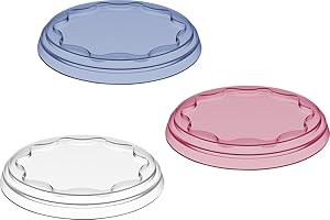 ‎KOZIOL koziol FRESH Mehrweg-Frischedeckel, wiederverwendbarer Behälterdeckel, Joghurt-Becher Abdeckung, robust und auslaufsicher Deckel, 3er-Set, 3 Farben