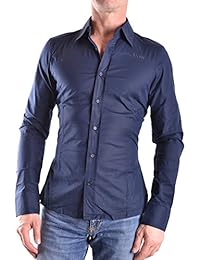 Bikkembergs Hombre MCBI042101O Azul Algodon Camisa