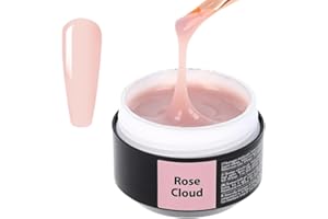 SINCERO SALON Easy Fluid Gel Construction Ongle UV - Rose Cloud- Idéal pour French Manucure - Nail Extension Gel et Modelage - Nail Art Ongles - Cache les Défauts des Ongles - Builder Gel - 15ml