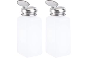 ULTECHNOVO Lot de 2 distributeurs d'alcool vides et verrouillables - Pompe push-down - Bouteilles en plastique