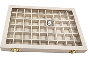 HomeDecTime Organisateur De Stockage Verrouillable De Stockage De Pierres Précieuses De - Beige