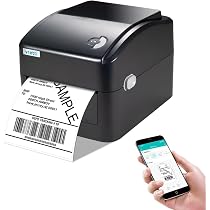 Vretti Etikettendrucker WiFi & USB [2025] – 4x6 Zoll Für DHL, UPS & Shopify Mit XXL-Papierfach & 203 Dpi