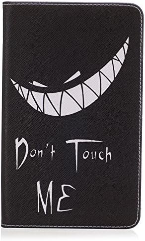 Kindle Fire 7 Case, CaseLover PU Leather Silicon TPU Inner for Amazon Kindle Fire 7 2015 7.0" Flip Stand Function ID Card Slots Protective Tablet Wallet Case Magnetic Smart Cover - Don't touch me