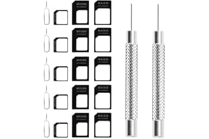 ZELHYEUU 4 in 1 Nano SIM Karten Adapte, 5 Set Nano SIM Card Adapter Kit, Micro zu Regular mit SIM Extractor, für Smartphone