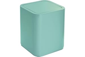 Gedy Seventy Paper Jetter, Dimensions and Weight 24.7 x 20 x 20 cm and 0.45 kg, Thermoplastic Resin Bathroom Bin, Aquamarine Finish, Matteo Thun Design, 2 Year Warranty