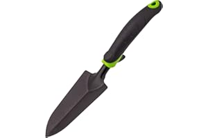 Mivos Schmale Umpflanzkelle aus Stahl – Blumenkelle zum An- und Umpflanzen im Garten und auf dem Balkon - Gartenschaufel mit Arbeitsbreite von 6 cm und Zwei-Komponenten-Griff