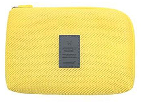 Preisvergleich Produktbild Multi-funktionale Beutel Air Mesh Elektronische Organisator Digitale Aufbewahrungstasche für Elektronikzubehör Kleingeldfach Kamerataschen Kosmetik Beutel Reise Zubehör - Zitronengelb, S