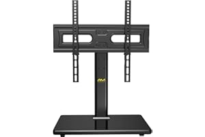 Alphamount Télévision Support sur Pied TV Universel Pivotant - pour TV LED OLED LCD de 32-60 Pouces, Support de TV Réglable en Hauteur, Supporte 40 kg Max. VESA 400x400 mm