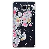 FESELE Silikon Schutzhülle für [Samsung Galaxy A5 2016] Dünn Transparent Silikon Tasche Handy Cover Schutzhülle [Bunt Blume], Samsung Galaxy A5 2016 Bunt Niedlich Kreative Muster Malerei Weich TPU Case Durchsichtig Crystal Case Tasche Flexible Soft Back Cover Gummi Telefonkasten Kratzfeste Scratch-Resistant Etui Bumper für Samsung Galaxy A5 2016 + Blau Eingabestift Stylus Touch Pen-Bunt Blume - 2