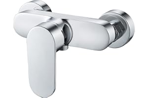 Namuoto Monamando de Ducha, Grifo de Ducha Monomando, Montaje en Pared y G1/2 Salida Inferior, Cromo