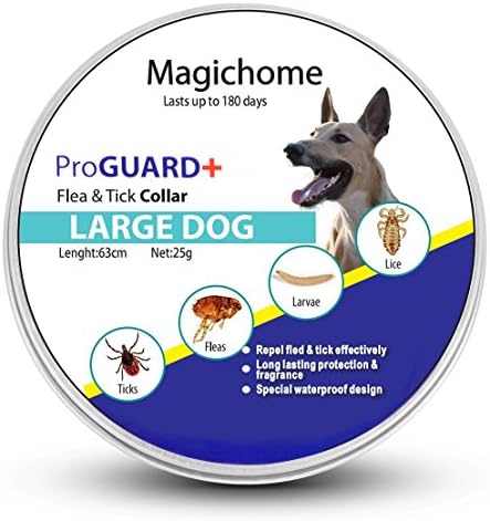 Dog Flea Tick Collar - Magichome Harmless 180 Days Protection Anti-parasite Dog Collar with Natural Essential Oil Formula