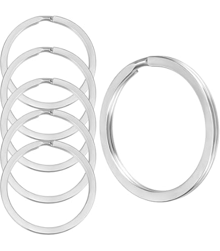 20 Anelli Portachiavi In Acciaio Inox 316L - 35x2.5mm, Per Casa, Auto, Ufficio - Foto 3