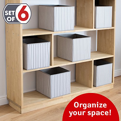 Tatkraft Best Faltbox 6er Set Aufbewahrungsbox Faltbarer Verstärkt für Raumteiler oder Regale 28X28X28cm