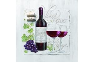 Crafty Things 4 x Paper Napkins - Red Wine - Ideal for decoupage/Napkin Art