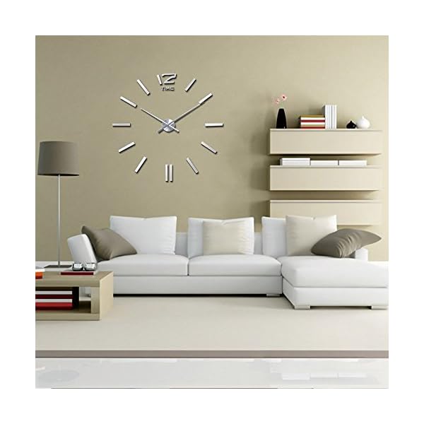 Horloge Murale Design Diy Horloge Salon Moderne Moon Mood Elegant Design Grande Murale 3d Silencieuse L Horloge De Roman La Veille Du Net