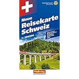 Hallwag Straßenkarten, Neue Reisekarte Schweiz: Mit besonders praktischem Falzsystem. Ost- und Westteil der Schweiz separat a