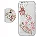 Produktbild spritech (TM) iPhone 6 4.7 Handy CLEAR Case, Bling 3D Handgefertigt Kristall Design Hart Smartphone Cover für iPhone 6 4,7, metall, Peacock, iPhone 6 Plus 5.5