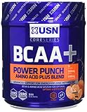 USN BCAA Power Punch Amino Acid Plus Blend, Tangerine, 400 g