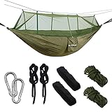 ►Diese tragbare Hängematte definiert Camping neu. Es besteht keine Notwendigkeit ein großes Polster und einen schweren Schlafsack mitzunehmen; Stopfe einfach die Hängematte in den kleinen angehängten Sack, steck ihn in deinen Rucksack und los gehts. Wenn du den besten Camp-Spot gefunden hast, ist die Einrichtung ein Kinderspiel.Professionelle Hängematte Baumgurte und Regenabdeckung für deine Outdoor-Aktivitäten benötigst, kannst du dies auch in unserem Geschäft finden.