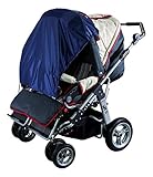 Sunnybaby 19270 Markise für Zwillingskinderwagen UPF 50+, marine - 4