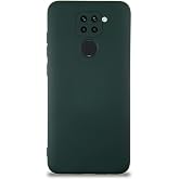 KZY İletişim Xiaomi Redmi Note 9 ile Uyumlu Kapak İ&ccedil;i Kadife Kamera Korumalı Lansman Silikon Kılıf - Yeşil
