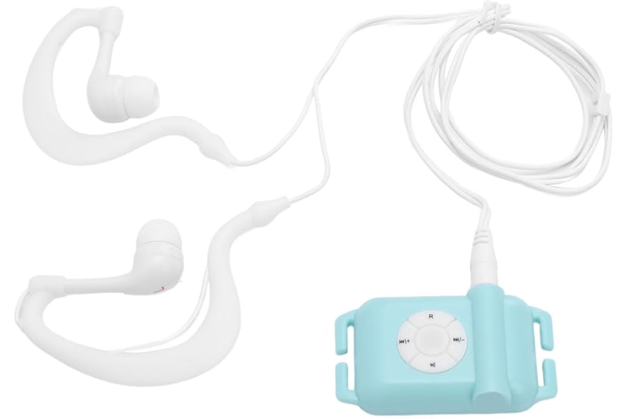 Wakects Underwater MP3 Player, Lossless Sound Quality Waterproof ABS Multifunctional IPX8 for Surfing (8GB)