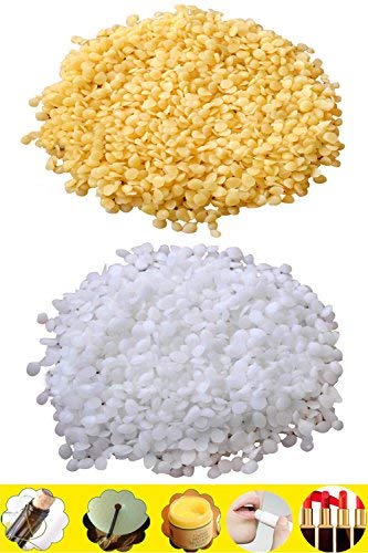TooGet Gránulos de Cera de Abejas Amarillos Puros 200 g de gránulos de Cera de Abejas Blancos 200g - Grado 100% Natural, cosmético, 400g