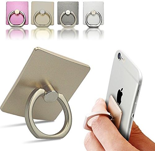 Phone Stand, ECVILLA Luxury Universal Phone Stand,Multi-Angle Portable Stand,360 Rotation 3D Aluminium Alloy Ring Grip/Phone Holder for iPhone 6 6s 7 7plus Samsung LG HTC NOKIA ect (Goden)