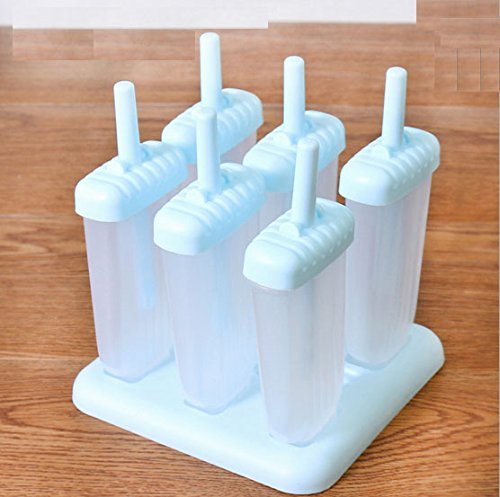 6 PC-Platz Design Ice Cream Pop Formen Maker Popsicle Formen Gefrorenes Eis Joghurt Jelly Pop Mold Popsicle Maker Lolly-Form-Behälter Pan-Set für Kinder / Kinder-Hot - 4