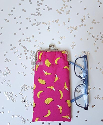 Sale!! Glasses case / spectacle case / sun glasses case / eye glass case / Kiss lock clasp / glasses case with clasp / banana / fruit / gifts for her