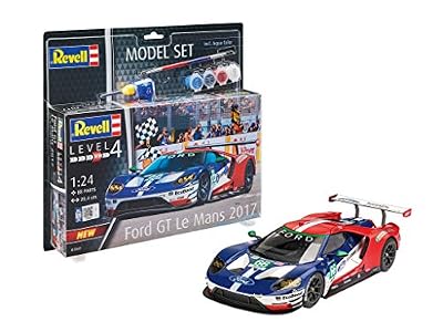 Revell Model Set Voiture Ford GT Accessoires échelle 1/24-88 pièces 24 h du Mans Maquette, 67041, Bleu