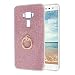 Produktbild Asnlove Silikon Glänzend Glitzer TPU Schutzhülle Back Cover Handy mit 360 Grad Drehen Finger Schnalle Protective Shell Gel Bumper für Asus ZenFone 3 ZE552KL 5,5 Zoll, Rose