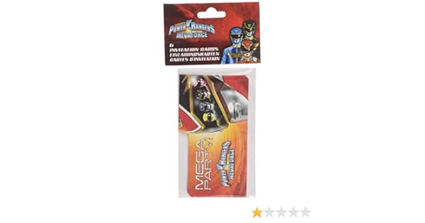 Rodschinson Com Amscan 14 Cm X 8 Cm Power Rangers 6 Invitations Et Enveloppes Loisirs Creatifs Fournitures De Loisirs Creatifs