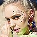 Tattify Bindi Rave Colorful Stars Temporary Face Rocks - Dance Punk - Other Styles Available - High Quality and Fashionable Temporary Rhinestone Gem Face Jewel Stickers - Pre-Connected Adhesive Strips