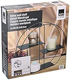 Sie müssen Ihr neues, pflegeleichtes Regal nicht mehr zusammensetzen, es kommt fertig bei Ihnen an und Sie können es sofort in Szene setzen. Wir wünschen viel Freude an Ihrem coolen neuen Einrichtungsgegenstand! Abmessungen rundes Wandregal 1 (BxHxT) ca. 40 x 36,5 x 9,5 cm