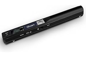 ZONJIE Scanner de Documents Portable 900 DPI, Mini Scanner de Photos A4 Haute Vitesse, Baguette de Numérisation Couleur Rechargeable par USB, Carte SD 16 Go Incluse
